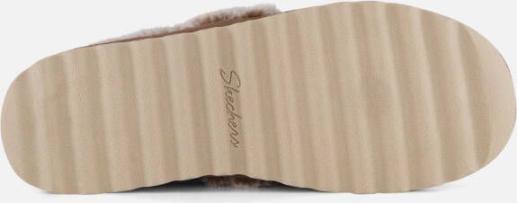 Skechers Cozy up pantoffels taupe