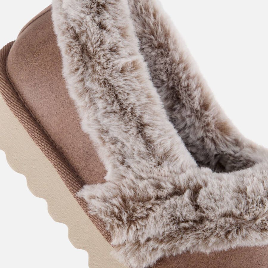 Skechers Cozy up pantoffels taupe
