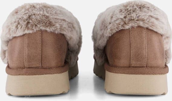 Skechers Cozy Up Pantoffels taupe Synthetisch