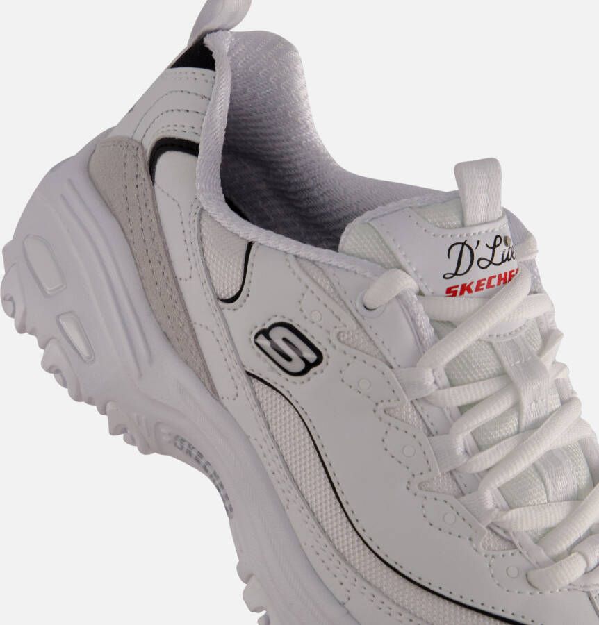 Skechers D'Lites Sneakers wit Suede
