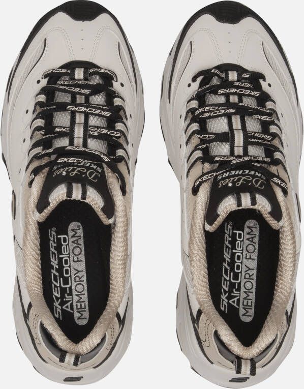 Skechers D'Lites Sneakers wit Textiel