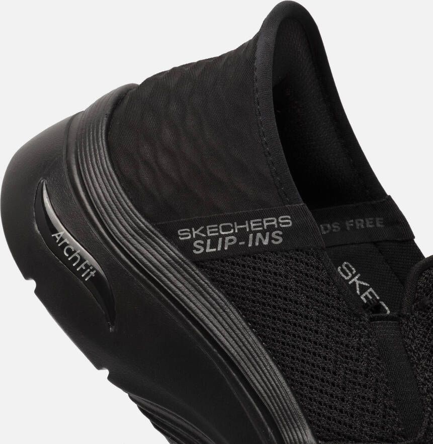 Skechers Go Walk 2.0 Slip-ins zwart Textiel