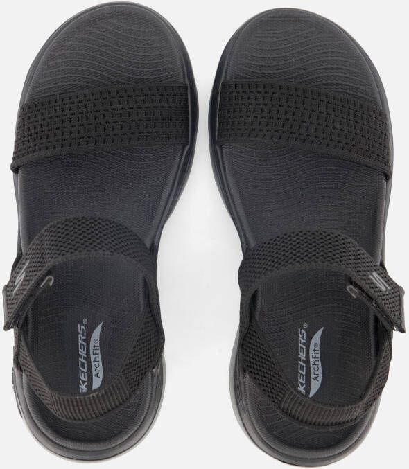 Skechers Go Walk Arch Fit Sandalen zwart Textiel