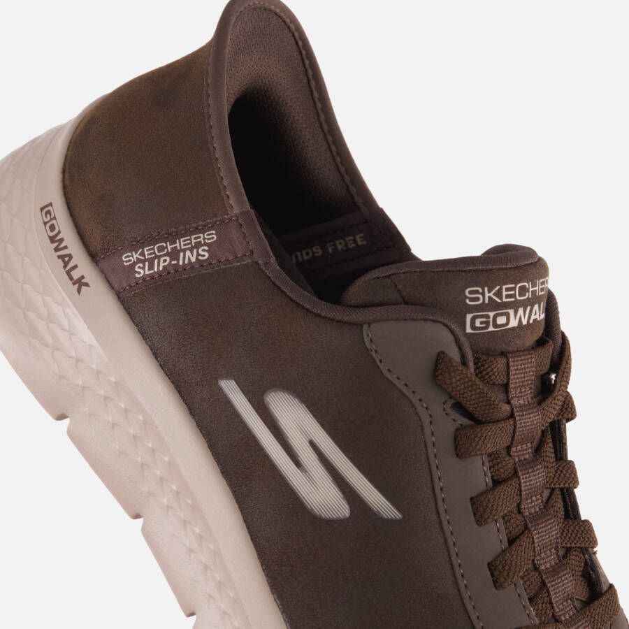 Skechers Go Walk Flex Slip-ins bruin Leer