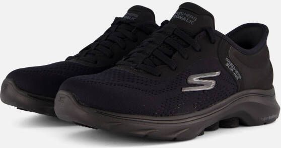 Skechers Go Walk 7 Instappers zwart Textiel