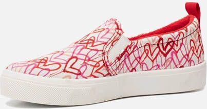 Skechers Poppy Graffiti Heart instappers wit