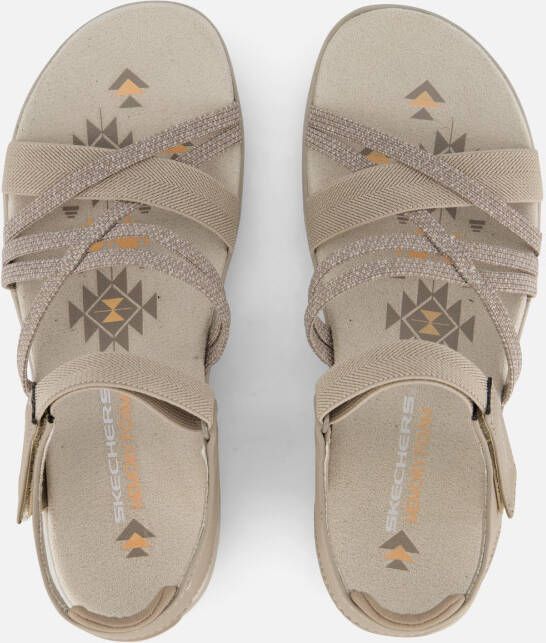 Skechers Reggae Slim Sandalen beige Textiel