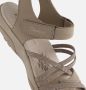 Skechers Comfortabele Vegan Memory Foam Sandaal Beige Dames - Thumbnail 6