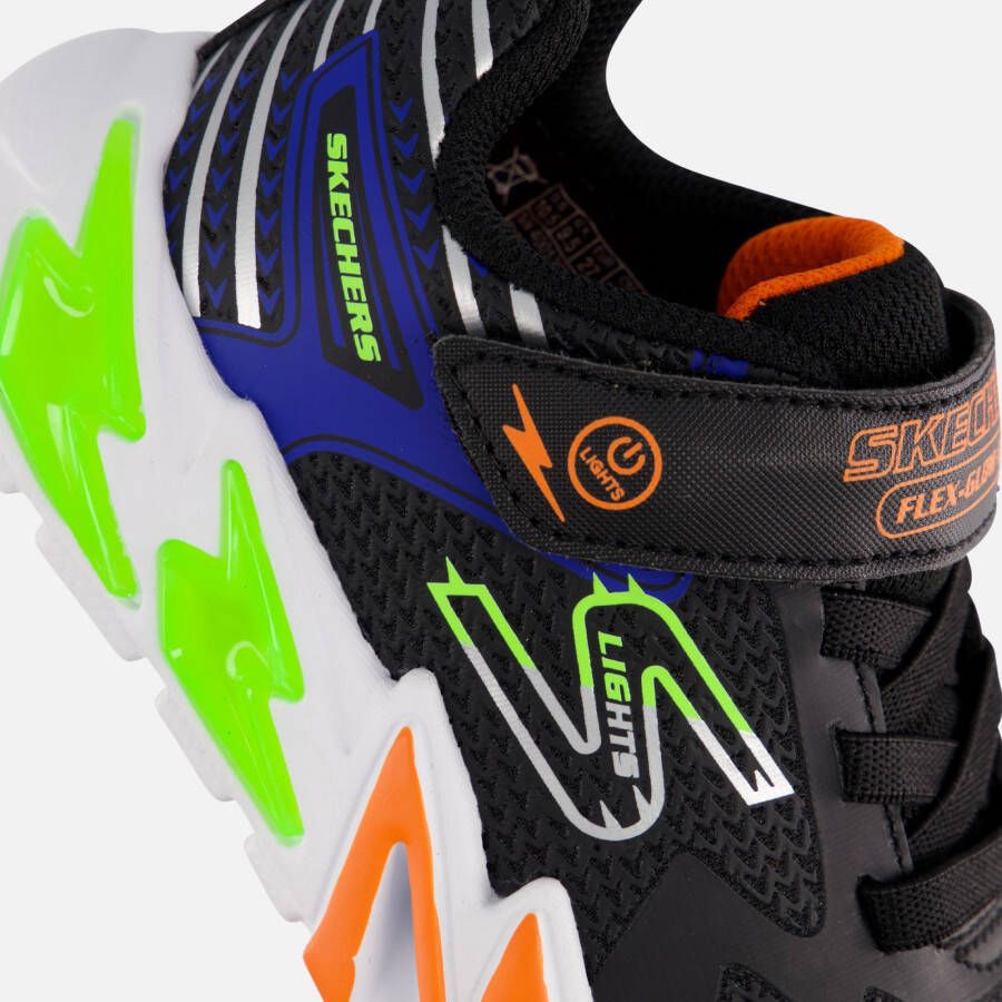 Skechers s lights flex glow bolt sneakers zwart