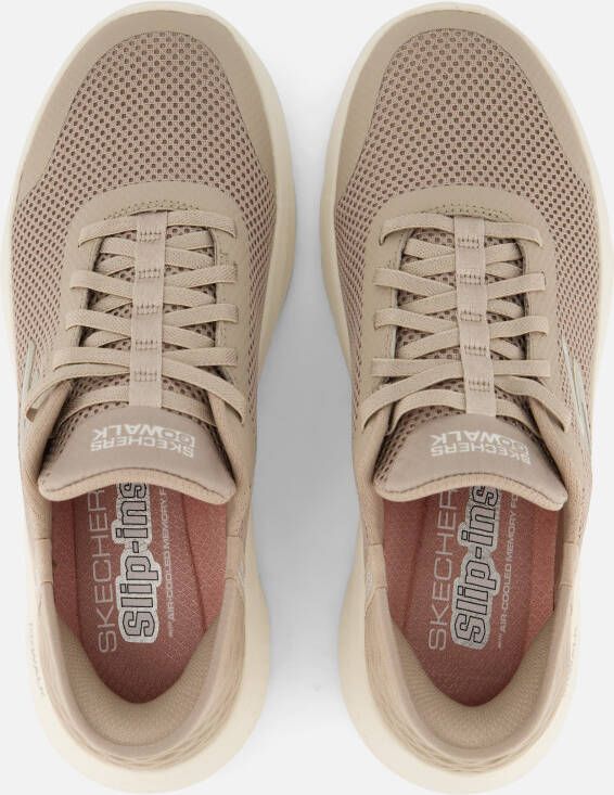 Skechers Slip-ins Go Walk Instappers taupe Textiel