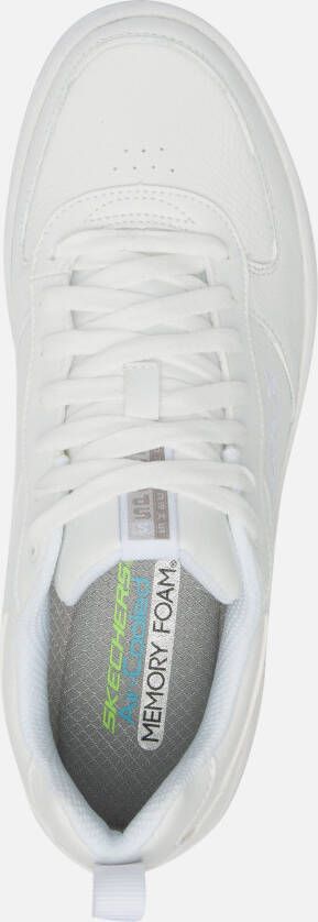 Skechers Sport Court 92 Sneakers wit Leer