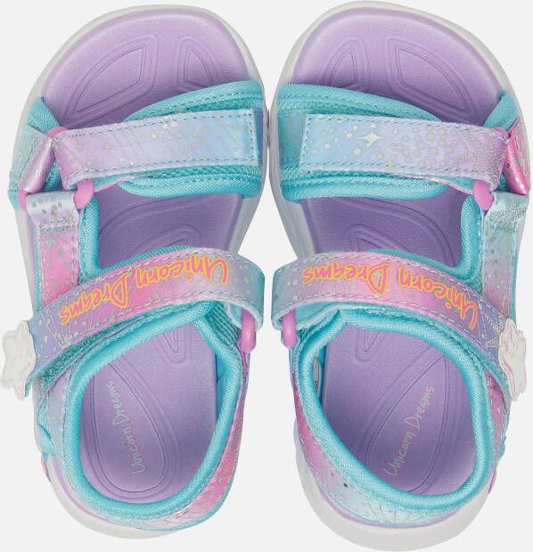 Skechers Unicorn Dreams Sandalen blauw Textiel