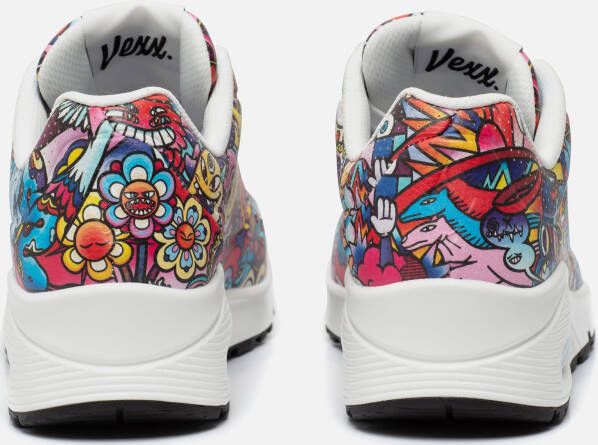 Skechers Uno Color Doodle Sneakers rood