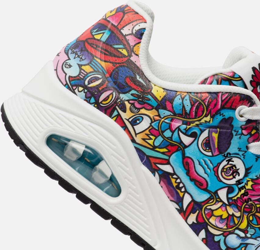 Skechers Uno Color Doodle Sneakers rood