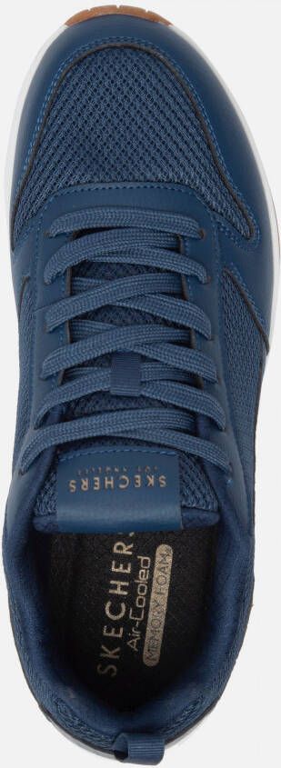 Skechers Uno Fastime sneakers blauw Imitatieleer - Foto 3