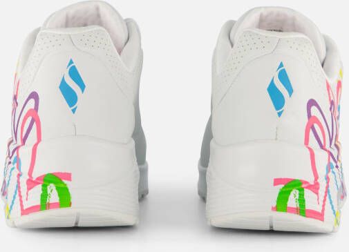 Skechers Uno Highlight Love Sneakers wit