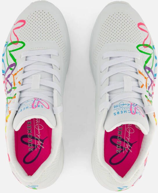 Skechers Uno Highlight Love Sneakers wit