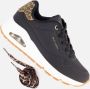 Skechers Uno-Jungle Nite Dames Sneakers Zwart - Thumbnail 10