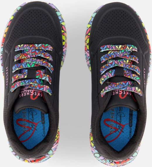 Skechers Uno Lite Sneakers zwart Synthetisch