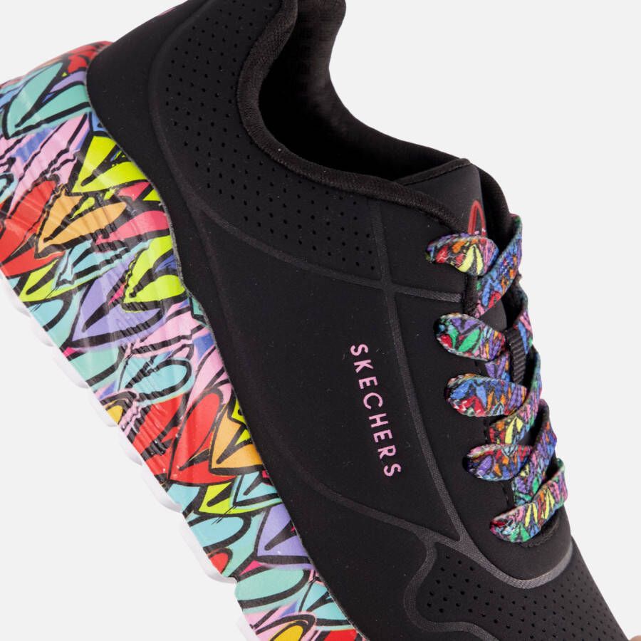 Skechers Uno Lite Sneakers zwart Synthetisch