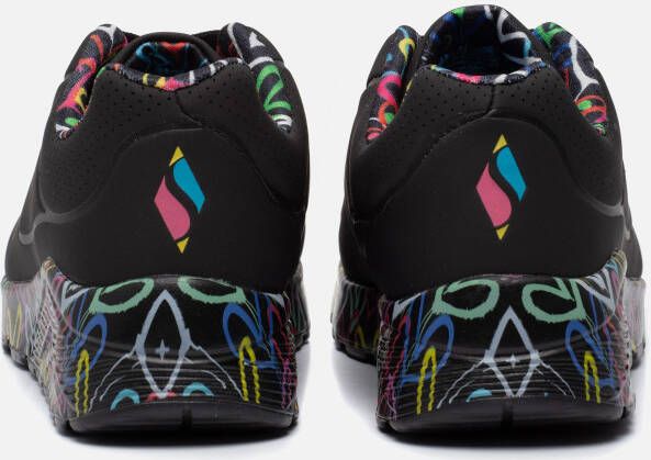 Skechers Uno Lite Sneakers zwart Textiel