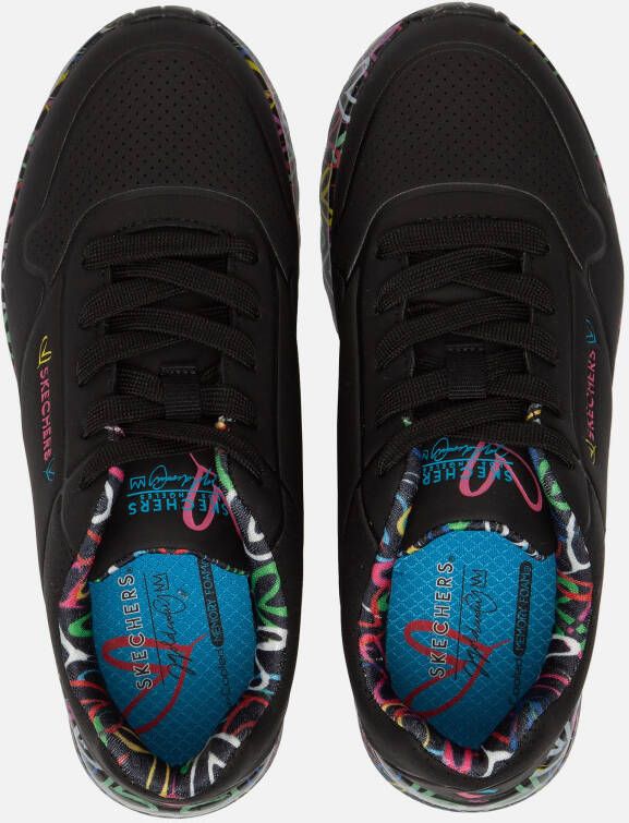 Skechers Uno Lite Sneakers zwart Textiel