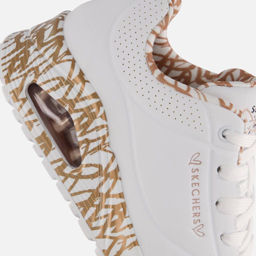 Skechers Uno Love Sneakers wit Synthetisch