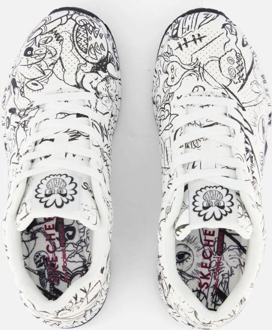 Skechers Uno Process Sketch Sneakers wit