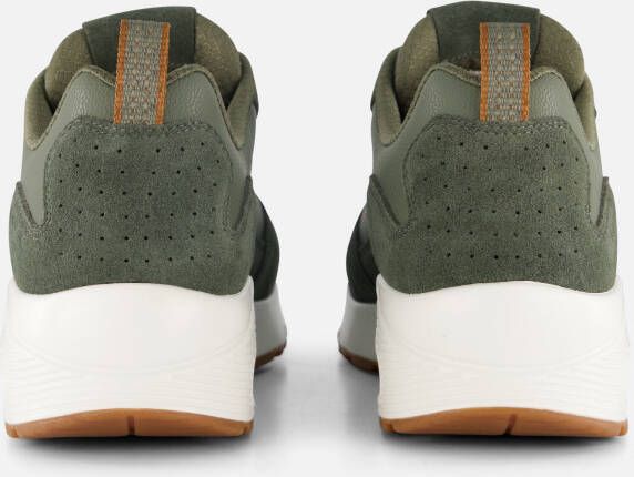 Skechers Uno Stacre Sneakers groen Leer