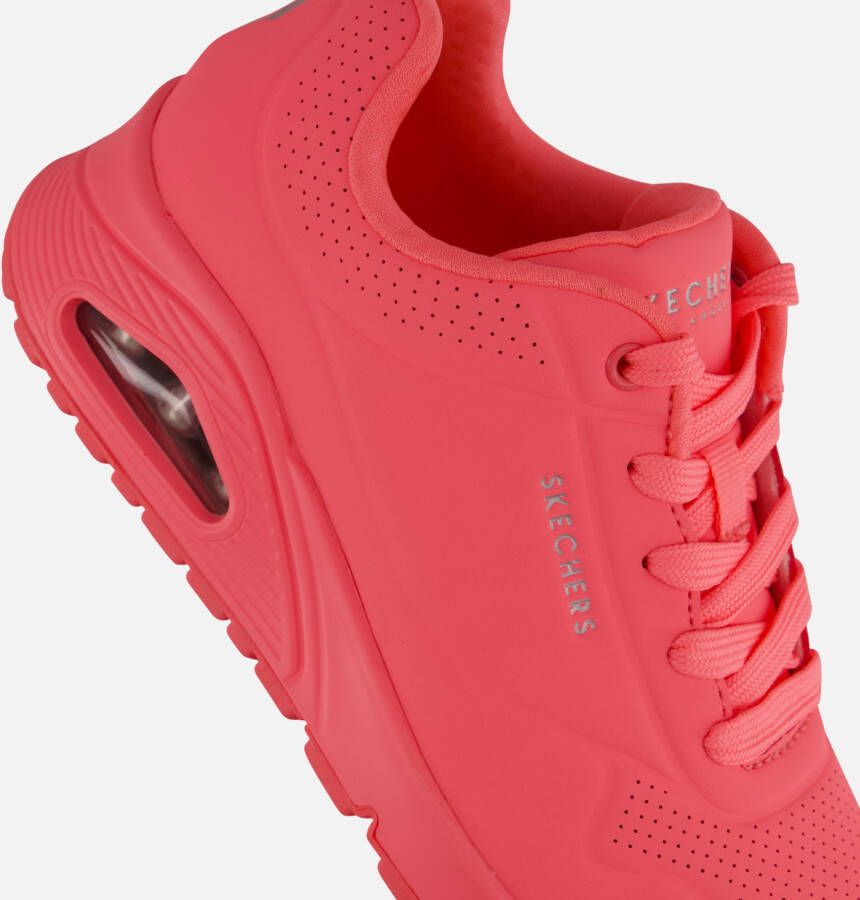 Skechers Sneakers met sleehak Uno Stand on Air vrijetijdsschoen lage schoen veterschoen met fijne perforatie - Foto 8