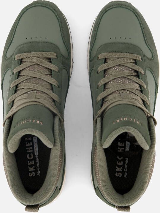 Skechers Uno Stacre Shine Veterboots groen Suede