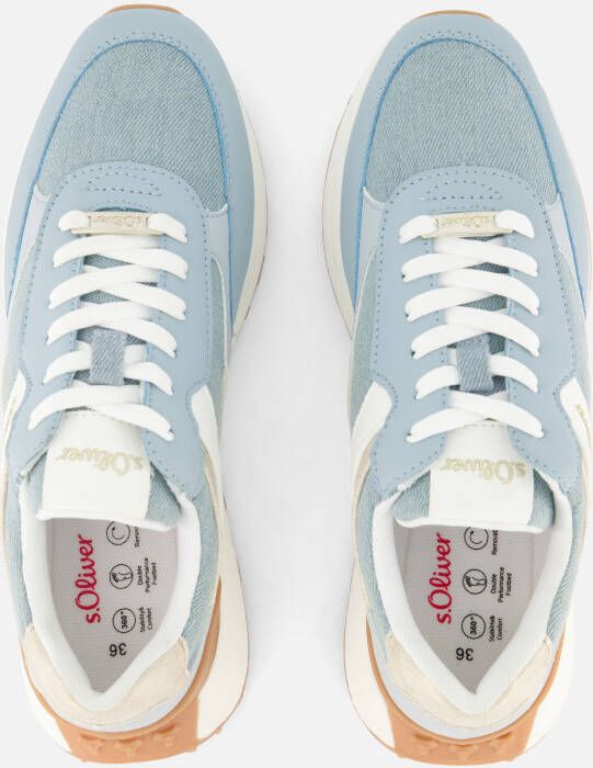 s.Oliver Denim Sneakers blauw Synthetisch