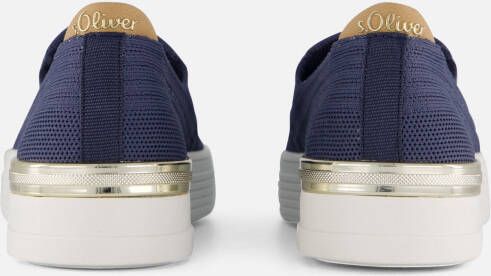 s.Oliver Instappers blauw Leer