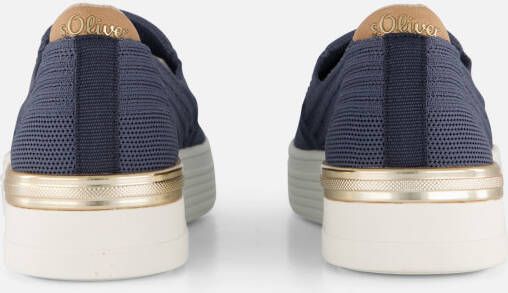 s.Oliver Instappers blauw Textiel