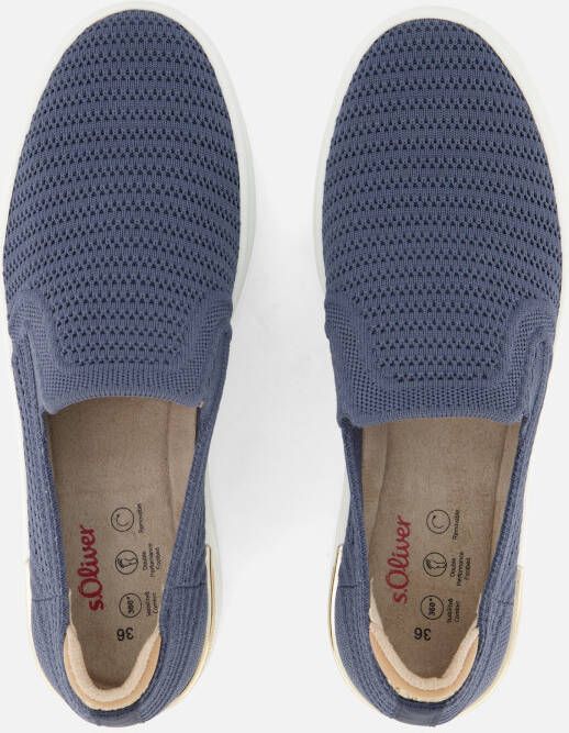 s.Oliver Instappers blauw Textiel