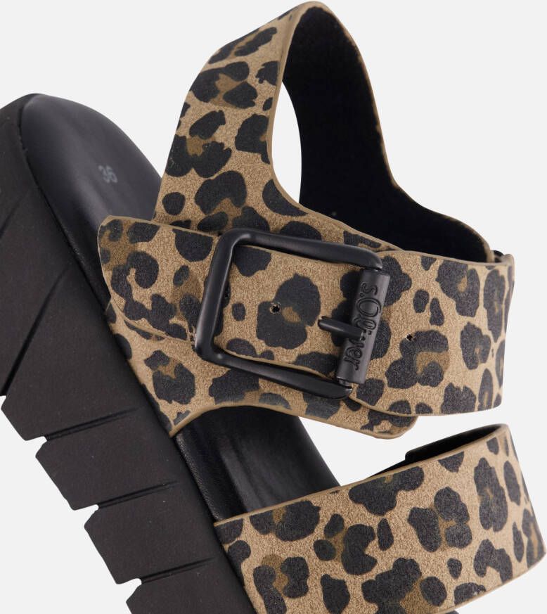 s.Oliver Leopard Sandalen beige Synthetisch