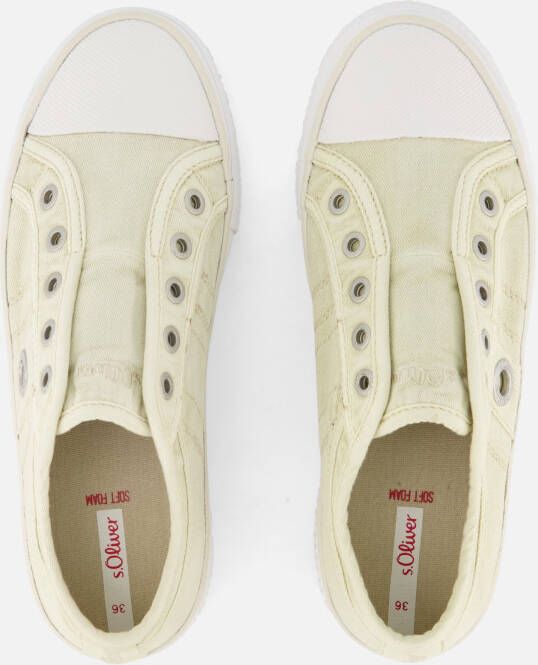 s.Oliver Sneakers beige Textiel