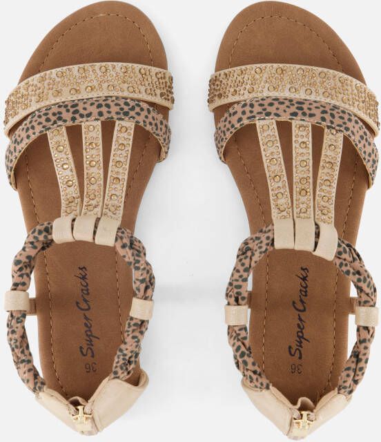 Supercracks Sandalen beige Textiel