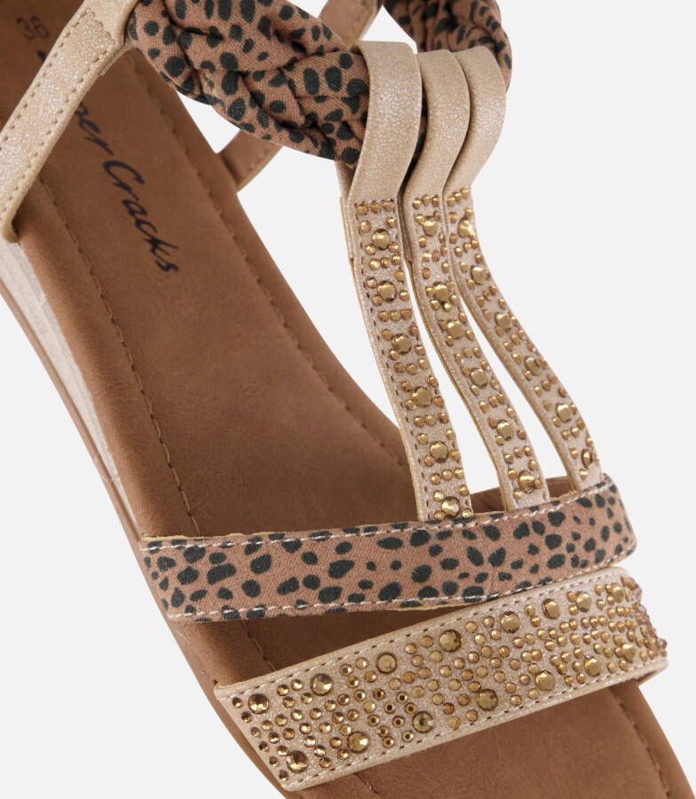 Supercracks Sandalen beige Textiel