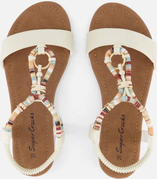 Supercracks Sandalen beige Textiel
