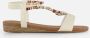 Supercracks Sandalen beige Textiel - Thumbnail 5