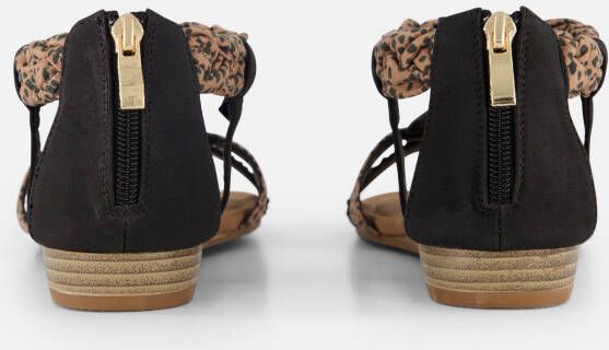 Supercracks Sandalen zwart Textiel