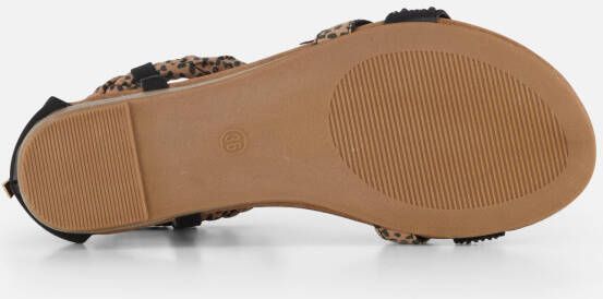 Supercracks Sandalen zwart Textiel