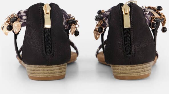 Supercracks Sandalen zwart Textiel