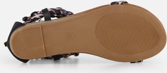 Supercracks Sandalen zwart Textiel