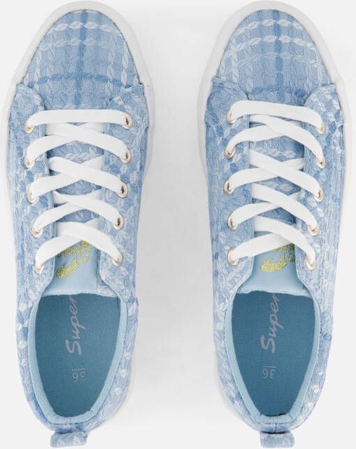 Supercracks Sneakers blauw Canvas
