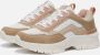 Super Cracks Supercracks dames dad sneakers taupe Beige - Thumbnail 3