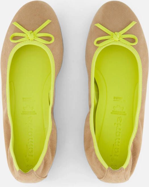 tamaris Ballerina's beige Leer