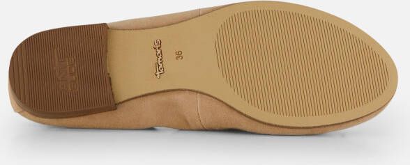 tamaris Ballerina's beige Leer