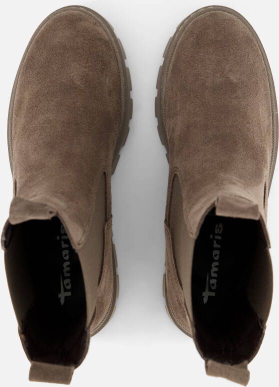 tamaris Chelsea boots taupe Leer